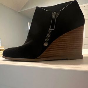Wedge leather/suede booties size 5.5 by 1.State